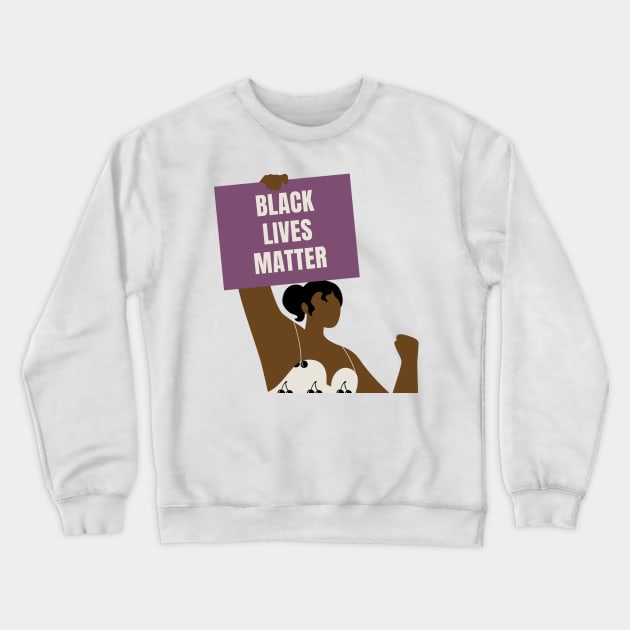 Black Lives Matter - Purple Crewneck Sweatshirt by Misscandacedawn